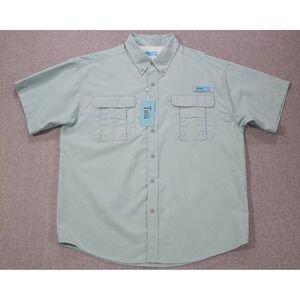Tuna Fishing Shirt Mens XL Sage Green Vented Short Sleeve NWT